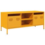 Casa si Gradina - Mobilier - Comode si corpuri - Comode - Dulap TV, galben mustar, 101,5x39x43,5 cm, otel laminat la rece - Infinity.ro