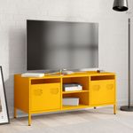 Casa si Gradina - Mobilier - Comode si corpuri - Comode - Dulap TV, galben mustar, 101,5x39x43,5 cm, otel laminat la rece - Infinity.ro