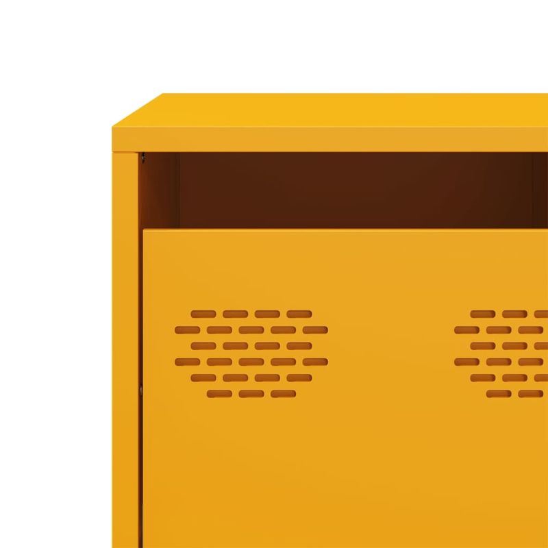 Casa si Gradina - Mobilier - Comode si corpuri - Comode - Dulap TV, galben mustar, 101,5x39x43,5 cm, otel laminat la rece - Infinity.ro
