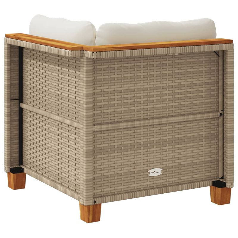 Casa si Gradina - Gradina si terasa - Mobilier exterior - Canapele si fotolii gradina - Canapea de colt de gradina cu perne, bej, poliratan - Infinity.ro