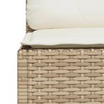 Casa si Gradina - Gradina si terasa - Mobilier exterior - Canapele si fotolii gradina - Canapea de colt de gradina cu perne, bej, poliratan - Infinity.ro