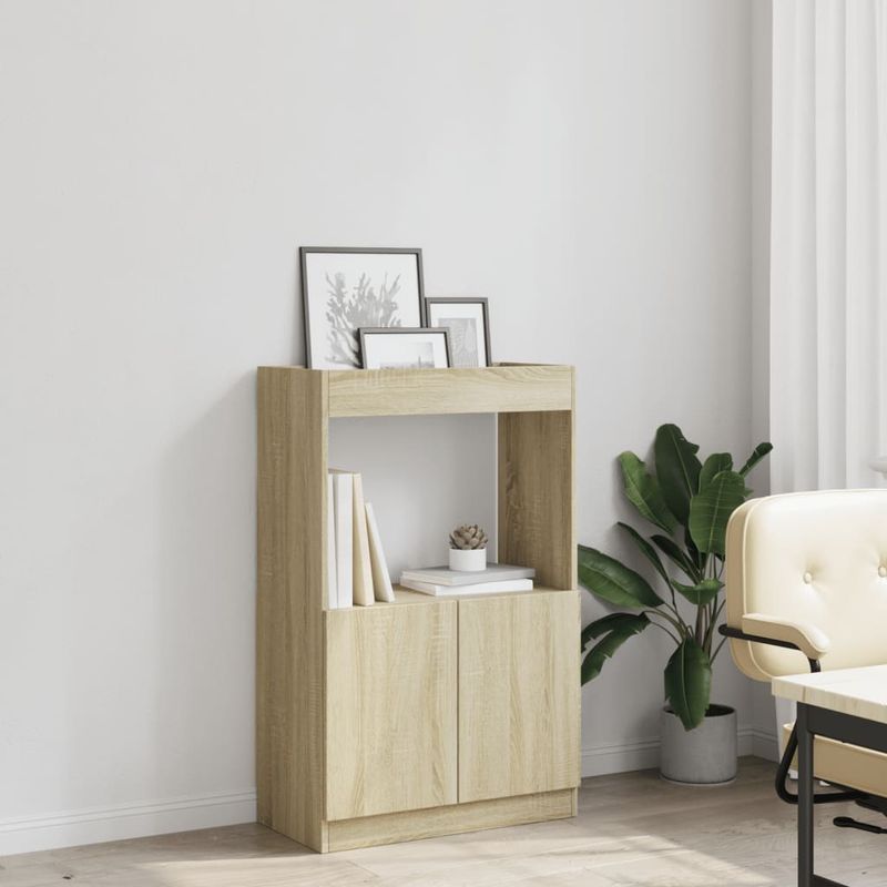 Casa si Gradina - Mobilier - Biblioteci si rafturi - Biblioteci - Dulap inalt, stejar sonoma, 63x33x100 cm, lemn prelucrat - Infinity.ro