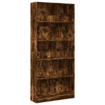 Casa si Gradina - Mobilier - Biblioteci si rafturi - Biblioteci - Biblioteca, stejar fumuriu, 80x24x176 cm, lemn prelucrat - Infinity.ro