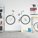 Sport si Outdoor - Ciclism - Accesorii pentru biciclete - Suporturi accesorii biciclete - Suport reparatii biciclete de perete, pliabil, rosu/ negru otel - Infinity.ro