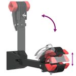 Sport si Outdoor - Ciclism - Accesorii pentru biciclete - Suporturi accesorii biciclete - Suport reparatii biciclete de perete, pliabil, rosu/ negru otel - Infinity.ro