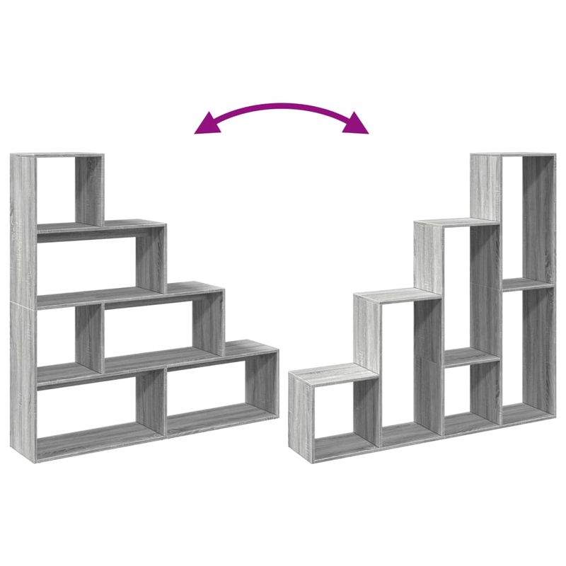 Casa si Gradina - Mobilier - Biblioteci si rafturi - Biblioteci - Biblioteca/separator camera sonoma gri 143,5x29x143,5cm lemn - Infinity.ro
