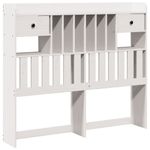 Casa si Gradina - Mobilier - Paturi si accesorii - Accesorii paturi - Tablie de pat cu depozitare alb 135 cm lemn masiv de pin - Infinity.ro