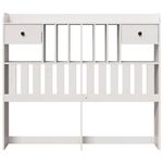 Casa si Gradina - Mobilier - Paturi si accesorii - Accesorii paturi - Tablie de pat cu depozitare alb 135 cm lemn masiv de pin - Infinity.ro