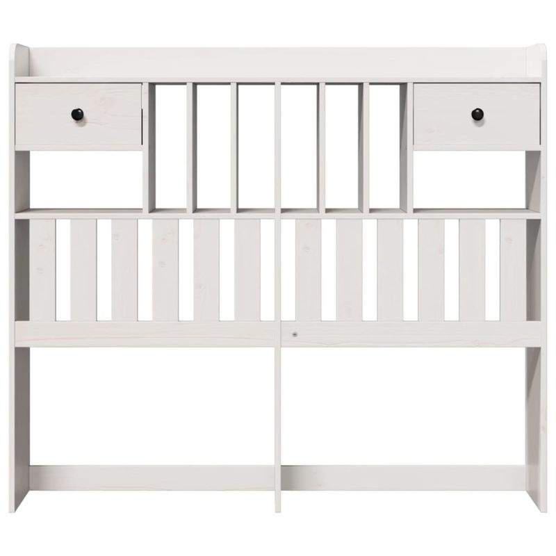 Casa si Gradina - Mobilier - Paturi si accesorii - Accesorii paturi - Tablie de pat cu depozitare alb 135 cm lemn masiv de pin - Infinity.ro