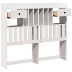 Casa si Gradina - Mobilier - Paturi si accesorii - Accesorii paturi - Tablie de pat cu depozitare alb 135 cm lemn masiv de pin - Infinity.ro