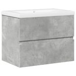 Casa si Gradina - Mobilier - Seturi de mobilier - Seturi baie - Set mobilier de baie, 2 piese, gri beton, lemn compozit - Infinity.ro