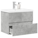 Casa si Gradina - Mobilier - Seturi de mobilier - Seturi baie - Set mobilier de baie, 2 piese, gri beton, lemn compozit - Infinity.ro
