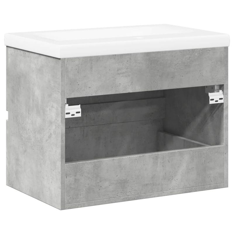 Casa si Gradina - Mobilier - Seturi de mobilier - Seturi baie - Set mobilier de baie, 2 piese, gri beton, lemn compozit - Infinity.ro