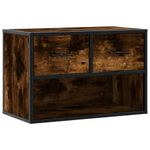 Casa si Gradina - Mobilier - Comode si corpuri - Comode - Dulap TV, stejar fumuriu, 60x31x39,5 cm lemn si metal - Infinity.ro