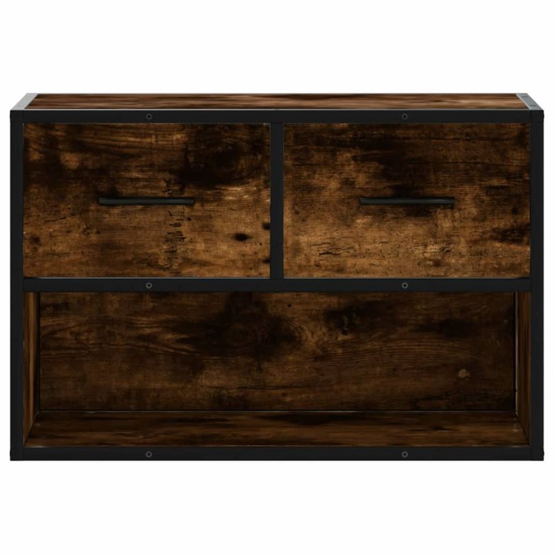 Casa si Gradina - Mobilier - Comode si corpuri - Comode - Dulap TV, stejar fumuriu, 60x31x39,5 cm lemn si metal - Infinity.ro