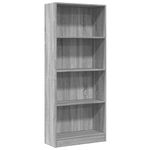 Casa si Gradina - Mobilier - Biblioteci si rafturi - Biblioteci - Biblioteca, gri sonoma, 60x24x143 cm, lemn prelucrat - Infinity.ro