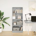 Casa si Gradina - Mobilier - Biblioteci si rafturi - Biblioteci - Biblioteca, gri sonoma, 60x24x143 cm, lemn prelucrat - Infinity.ro