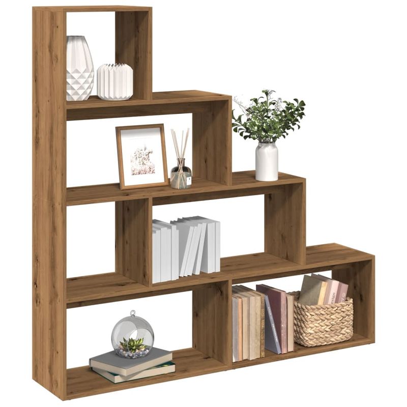 Casa si Gradina - Mobilier - Biblioteci si rafturi - Biblioteci - Biblioteca/separator 4 niveluri, stejar 143,5x29x143,5 cm lemn - Infinity.ro
