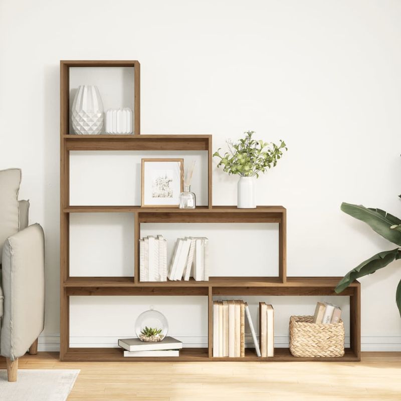 Casa si Gradina - Mobilier - Biblioteci si rafturi - Biblioteci - Biblioteca/separator 4 niveluri, stejar 143,5x29x143,5 cm lemn - Infinity.ro