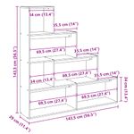 Casa si Gradina - Mobilier - Biblioteci si rafturi - Biblioteci - Biblioteca/separator 4 niveluri, stejar 143,5x29x143,5 cm lemn - Infinity.ro