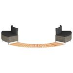 Casa si Gradina - Gradina si terasa - Piscine si accesorii - Accesorii piscine - Imprejmuire cada cu hidromasaj, gri, poliratan / lemn acacia - Infinity.ro