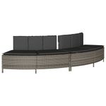 Casa si Gradina - Gradina si terasa - Piscine si accesorii - Accesorii piscine - Imprejmuire cada cu hidromasaj, gri, poliratan / lemn acacia - Infinity.ro