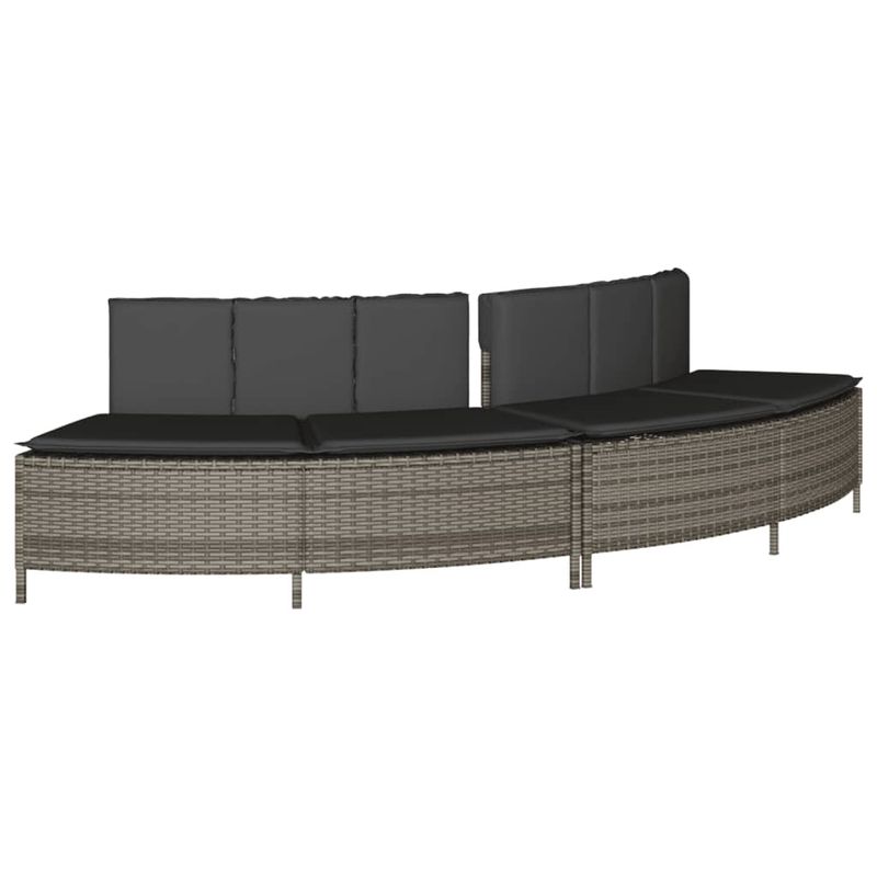 Casa si Gradina - Gradina si terasa - Piscine si accesorii - Accesorii piscine - Imprejmuire cada cu hidromasaj, gri, poliratan / lemn acacia - Infinity.ro