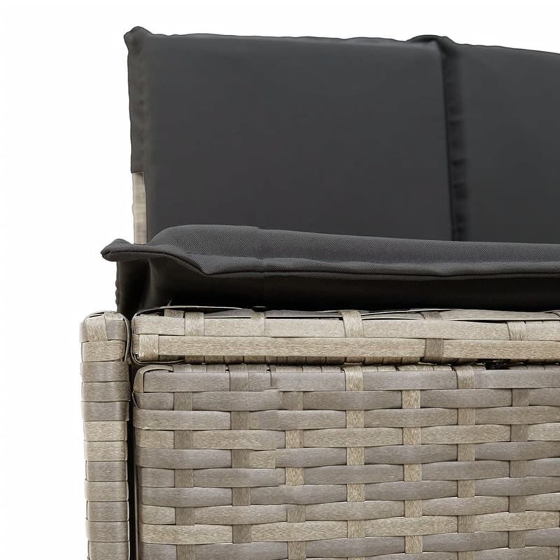 Casa si Gradina - Gradina si terasa - Piscine si accesorii - Accesorii piscine - Imprejmuire cada cu hidromasaj, gri, poliratan / lemn acacia - Infinity.ro
