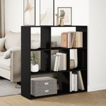 Casa si Gradina - Mobilier - Biblioteci si rafturi - Biblioteci - Biblioteca/separator camera negru 102x29x103,5 cm lemn - Infinity.ro