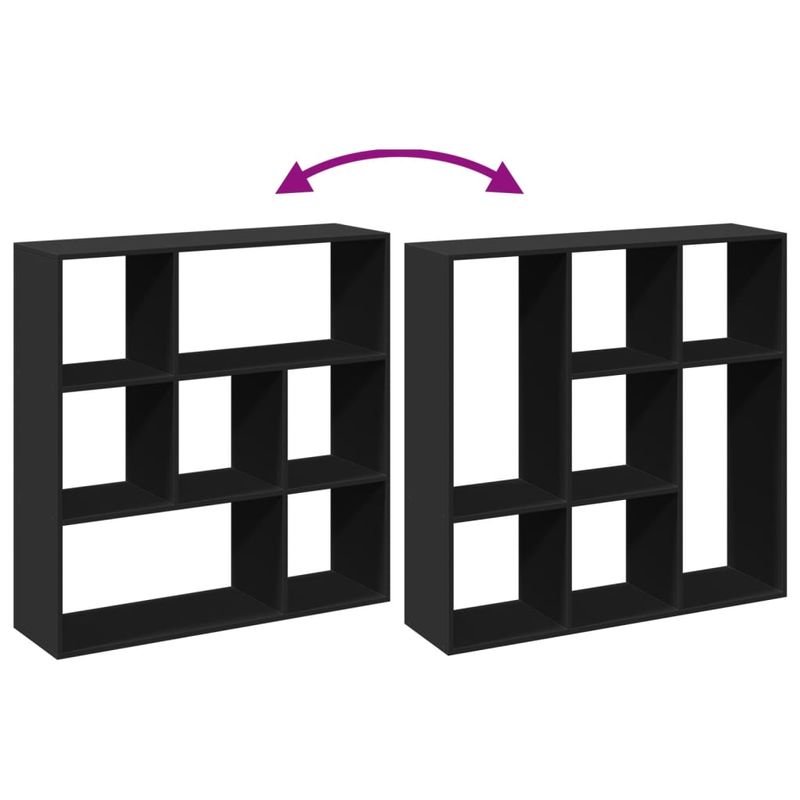 Casa si Gradina - Mobilier - Biblioteci si rafturi - Biblioteci - Biblioteca/separator camera negru 102x29x103,5 cm lemn - Infinity.ro