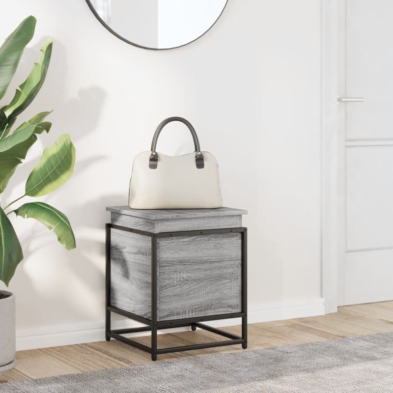 Casa si Gradina - Mobilier - Organizare si depozitare - Cutii depozitare - Cutie depozitare gri sonoma 40x40x51,5 cm lemn prelucrat - Infinity.ro
