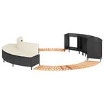 Casa si Gradina - Gradina si terasa - Piscine si accesorii - Accesorii piscine - Imprejmuire cada cu hidromasaj, negru, poliratan / lemn acacia - Infinity.ro