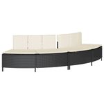 Casa si Gradina - Gradina si terasa - Piscine si accesorii - Accesorii piscine - Imprejmuire cada cu hidromasaj, negru, poliratan / lemn acacia - Infinity.ro