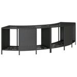 Casa si Gradina - Gradina si terasa - Piscine si accesorii - Accesorii piscine - Imprejmuire cada cu hidromasaj, negru, poliratan / lemn acacia - Infinity.ro