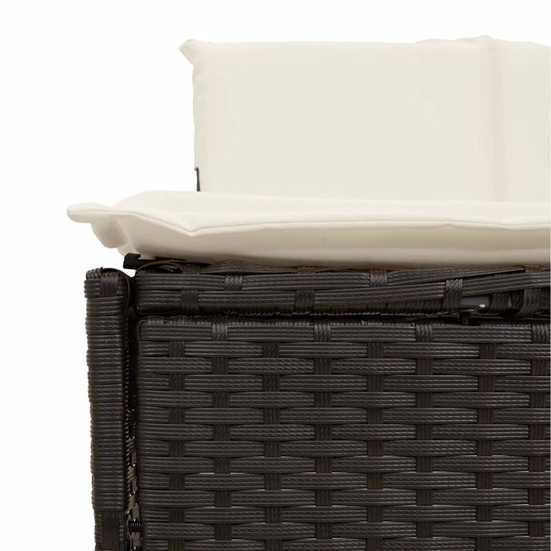 Casa si Gradina - Gradina si terasa - Piscine si accesorii - Accesorii piscine - Imprejmuire cada cu hidromasaj, negru, poliratan / lemn acacia - Infinity.ro