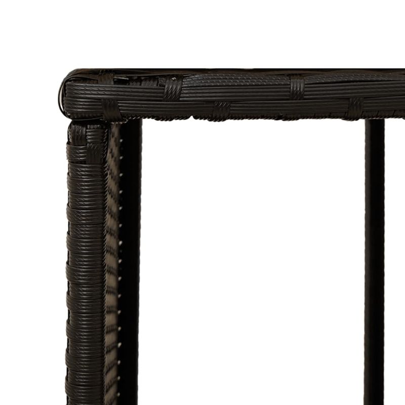 Casa si Gradina - Gradina si terasa - Piscine si accesorii - Accesorii piscine - Imprejmuire cada cu hidromasaj, negru, poliratan / lemn acacia - Infinity.ro