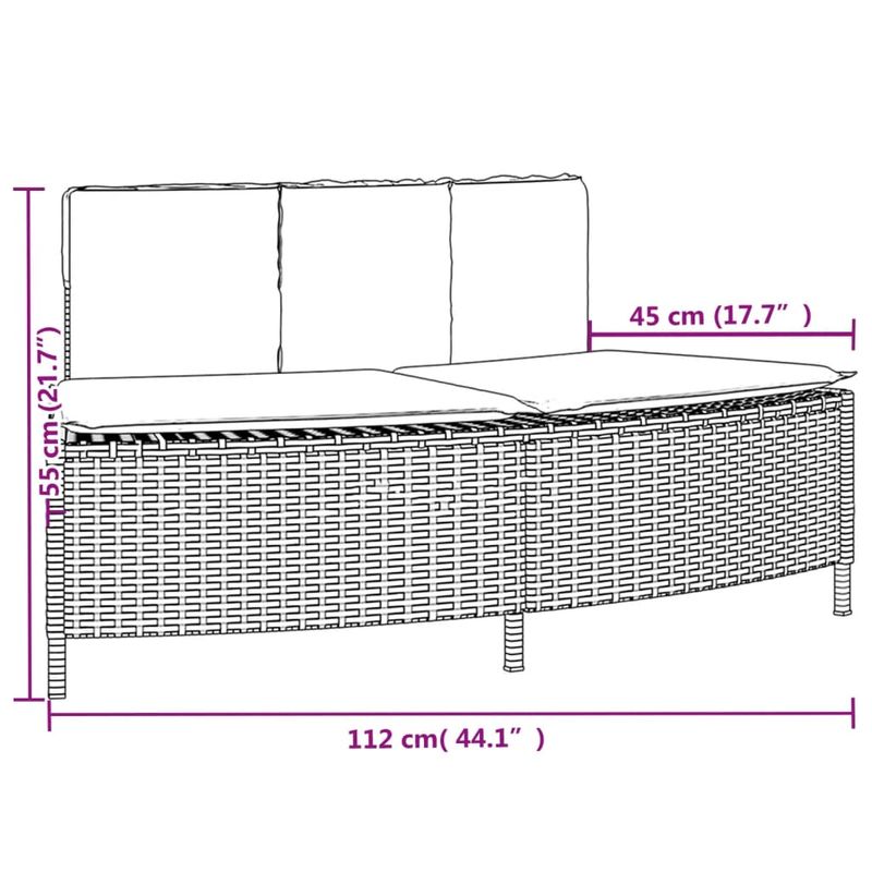 Casa si Gradina - Gradina si terasa - Piscine si accesorii - Accesorii piscine - Imprejmuire cada cu hidromasaj, negru, poliratan / lemn acacia - Infinity.ro