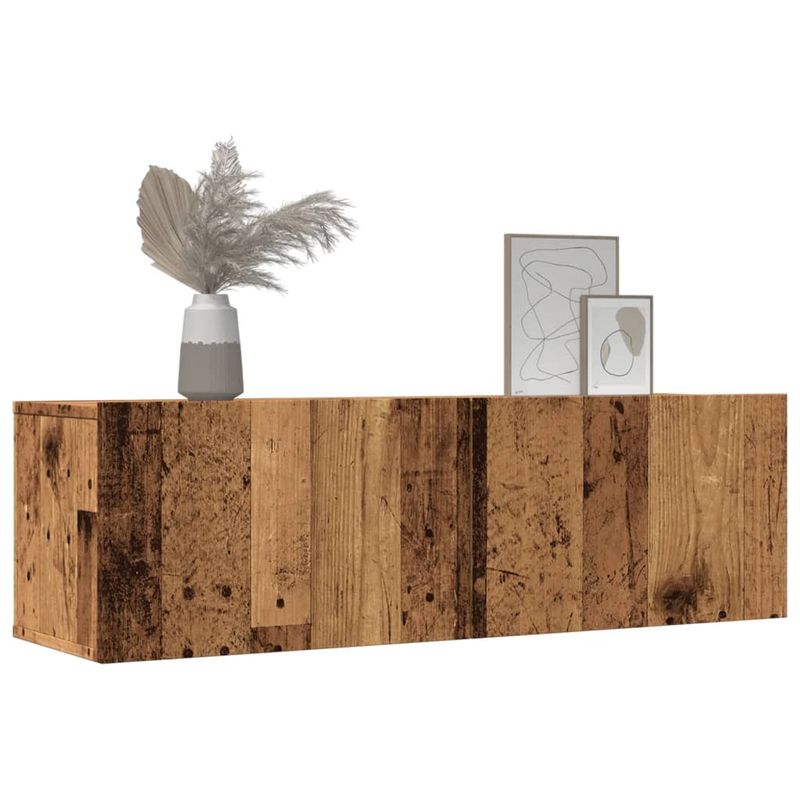 Casa si Gradina - Mobilier - Comode si corpuri - Comode - Comoda TV de perete, 2 buc. lemn vechi, 100x30x30 cm - Infinity.ro