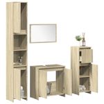 Casa si Gradina - Mobilier - Seturi de mobilier - Seturi baie - Set mobilier de baie, 4 piese, stejar sonoma, lemn prelucrat - Infinity.ro
