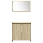 Casa si Gradina - Mobilier - Seturi de mobilier - Seturi baie - Set mobilier de baie, 4 piese, stejar sonoma, lemn prelucrat - Infinity.ro
