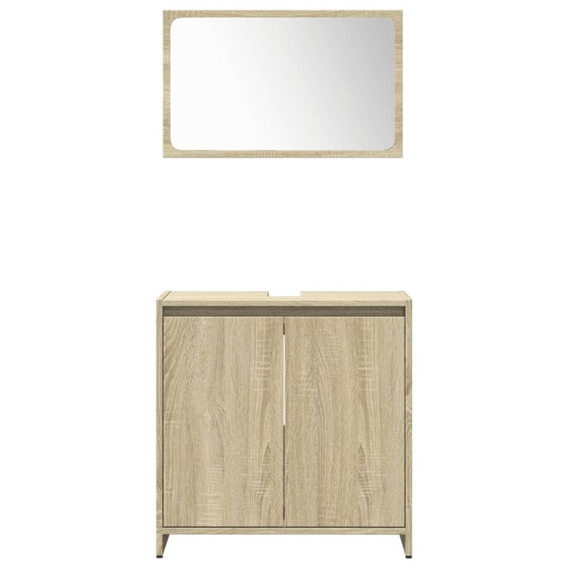 Casa si Gradina - Mobilier - Seturi de mobilier - Seturi baie - Set mobilier de baie, 4 piese, stejar sonoma, lemn prelucrat - Infinity.ro