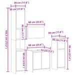 Casa si Gradina - Mobilier - Seturi de mobilier - Seturi baie - Set mobilier de baie, 4 piese, stejar sonoma, lemn prelucrat - Infinity.ro