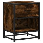 Casa si Gradina - Mobilier - Comode si corpuri - Noptiere - Noptiera, stejar fumuriu, 40x31x50 cm, lemn compozit - Infinity.ro