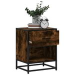 Casa si Gradina - Mobilier - Comode si corpuri - Noptiere - Noptiera, stejar fumuriu, 40x31x50 cm, lemn compozit - Infinity.ro