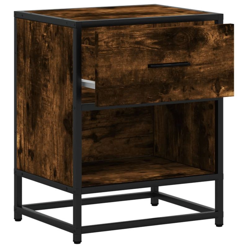 Casa si Gradina - Mobilier - Comode si corpuri - Noptiere - Noptiera, stejar fumuriu, 40x31x50 cm, lemn compozit - Infinity.ro