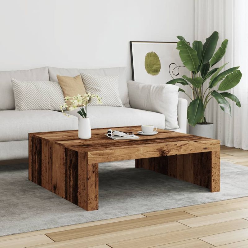 Casa si Gradina - Mobilier - Mese si birouri - Masute de cafea - Masuta de cafea, lemn vechi, 100x100x35 cm, lemn prelucrat - Infinity.ro