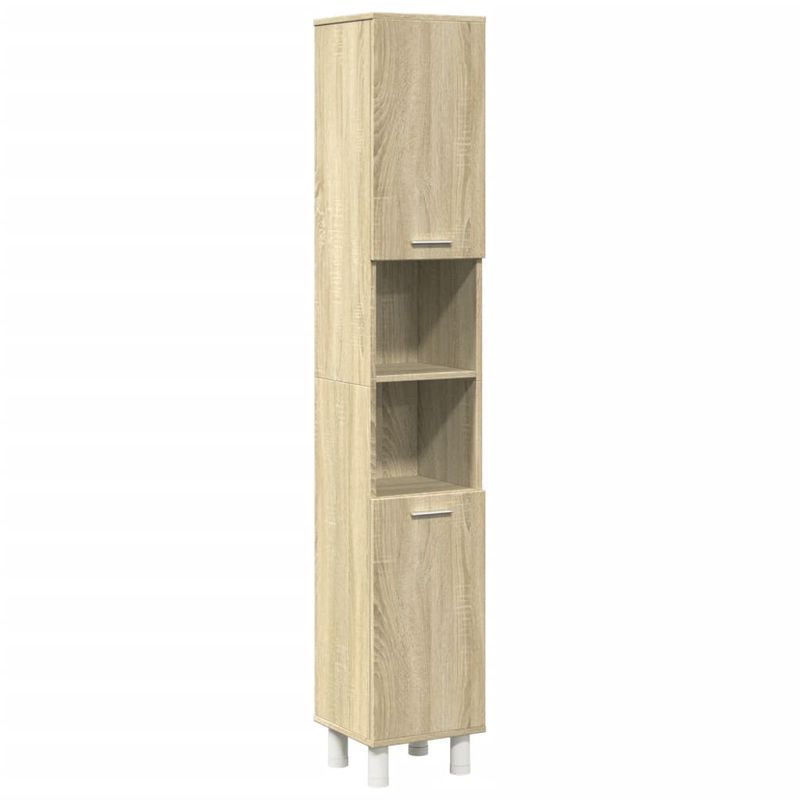 Casa si Gradina - Mobilier - Seturi de mobilier - Seturi baie - Set mobilier de baie, 3 piese, stejar sonoma, lemn prelucrat - Infinity.ro