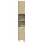 Casa si Gradina - Mobilier - Seturi de mobilier - Seturi baie - Set mobilier de baie, 3 piese, stejar sonoma, lemn prelucrat - Infinity.ro
