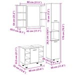 Casa si Gradina - Mobilier - Seturi de mobilier - Seturi baie - Set mobilier de baie, 3 piese, stejar sonoma, lemn prelucrat - Infinity.ro