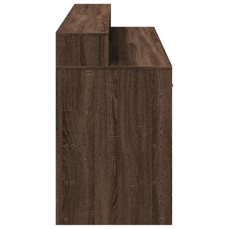 Casa si Gradina - Mobilier - Mese si birouri - Birouri - Birou cu lumini LED, stejar maro, 160x55x91 cm, lemn prelucrat - Infinity.ro